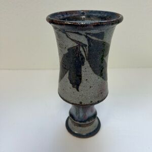 Studio Pottery Vase/candle holder/crafted style of the Leach Pottery trad